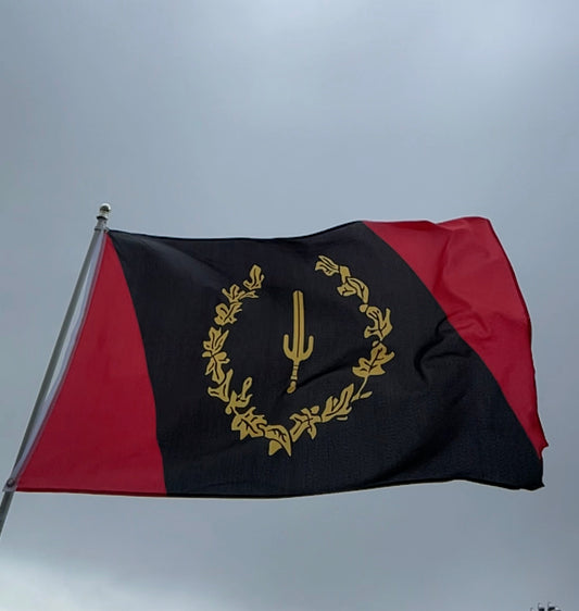 Large Black American Heritage Flag